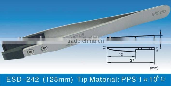 ESD-259 Fine Tips Replaceable Tip Stainless Steel Tweezers
