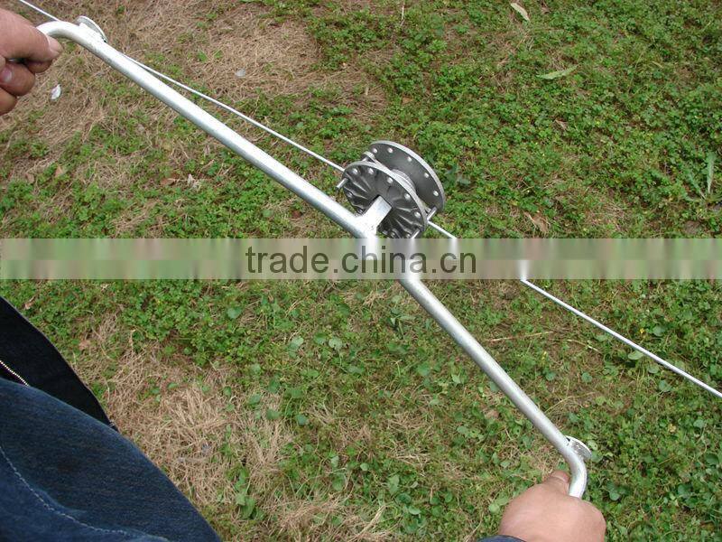 Vineyard Trellis galvanized steel Round styled wheel Aluminum or Plastic Wire Tensioner