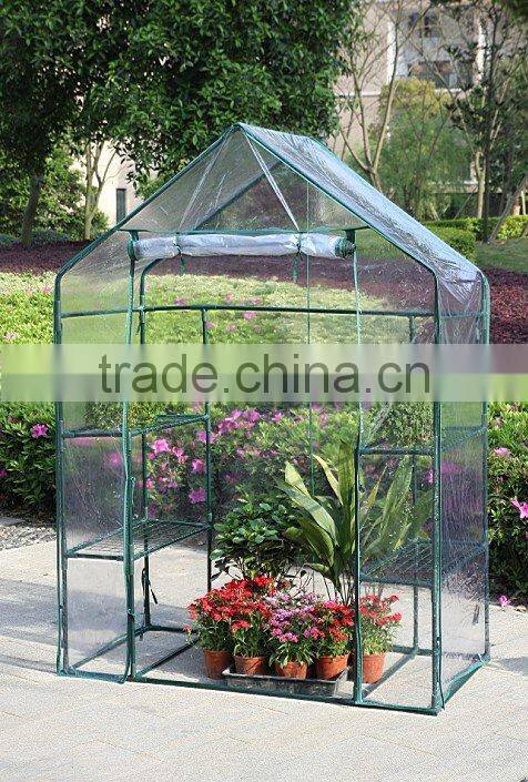 PVC Portable Walk-in Greenhouse with Zips