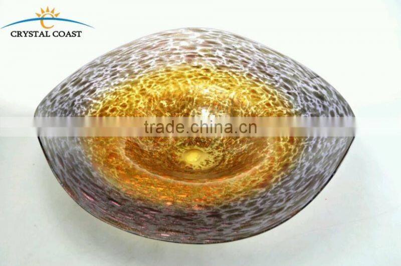 Home decor wholesale art cheap frosted glass plate window prices