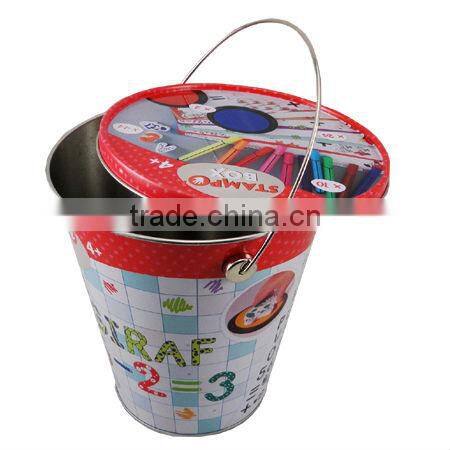 France packing stationery tin bucket