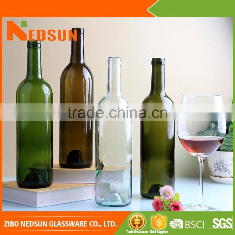 High quality manufactures glass bottles for wine in different size