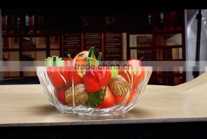 Maple leaf glass bowl kitchenware glass bowl clear glass bowl with stem microwave glass bowl