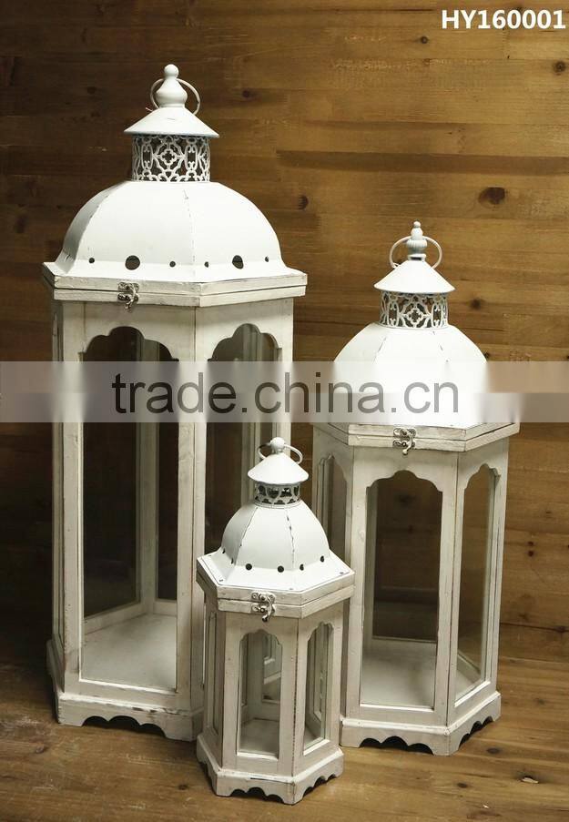Factory Supply Antique Hanging Storm Customized Wooden Table Lanterns