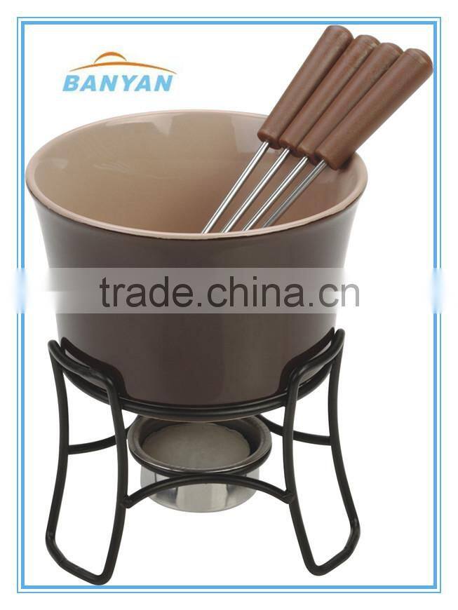 Fondue set, chocolate fondue set, mini fondue set, stainless steel fondue set,