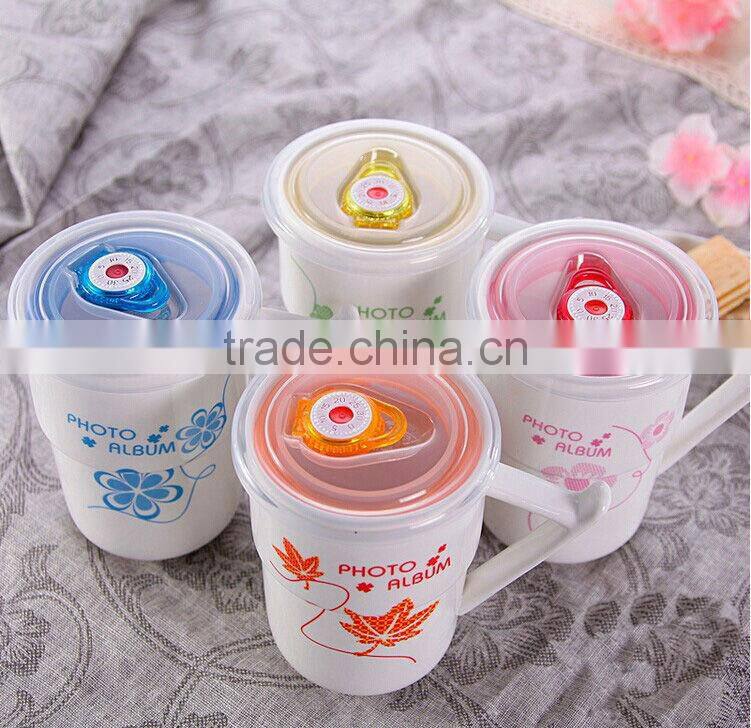 ceramic mug with lid,coffee mug with plastic seal lid,plastic cup,mug with lid