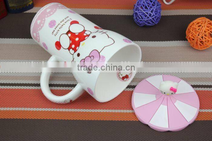 hello kitty cup lid,Hello Kitty Mugs Ceramic Cups With Silicone Lid
