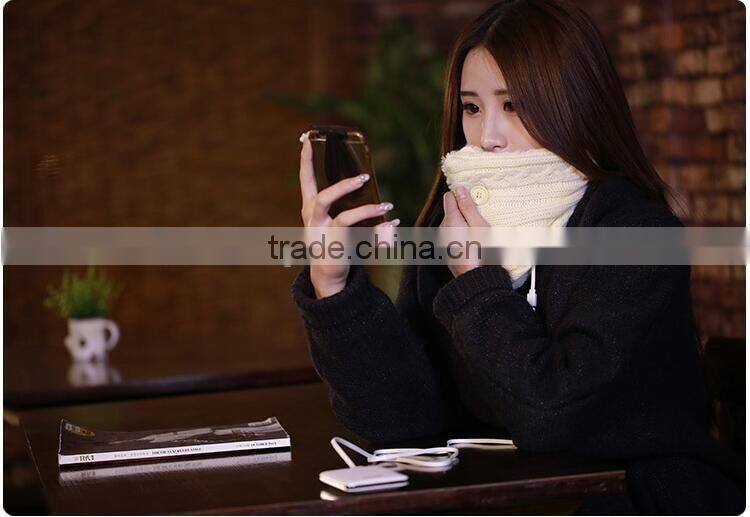 New Arrival Electrical Heating Collar Couple Fasion Valentine Present Rechargeable Warm Scarf With Power Bank, Knitted Scarf