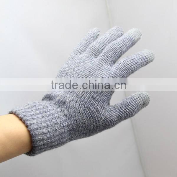 100% wool hand knitting touchscreen wool gloves for accept customized