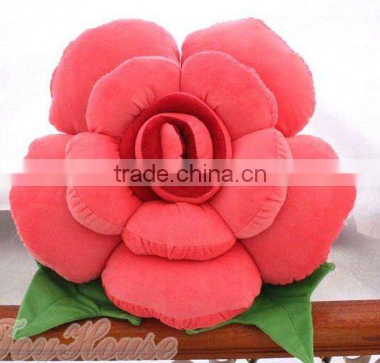 Supply fashion cute plush rose cushion stock small order