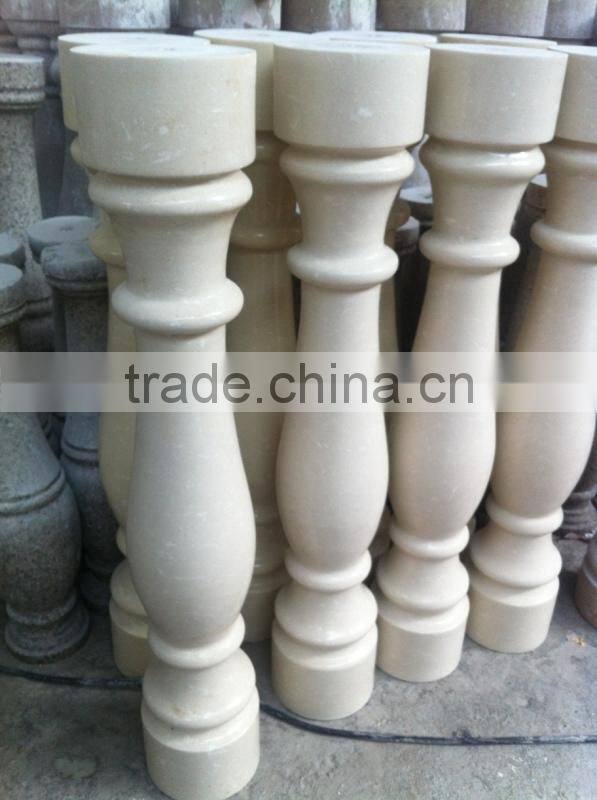 hand carved marble stone pillar