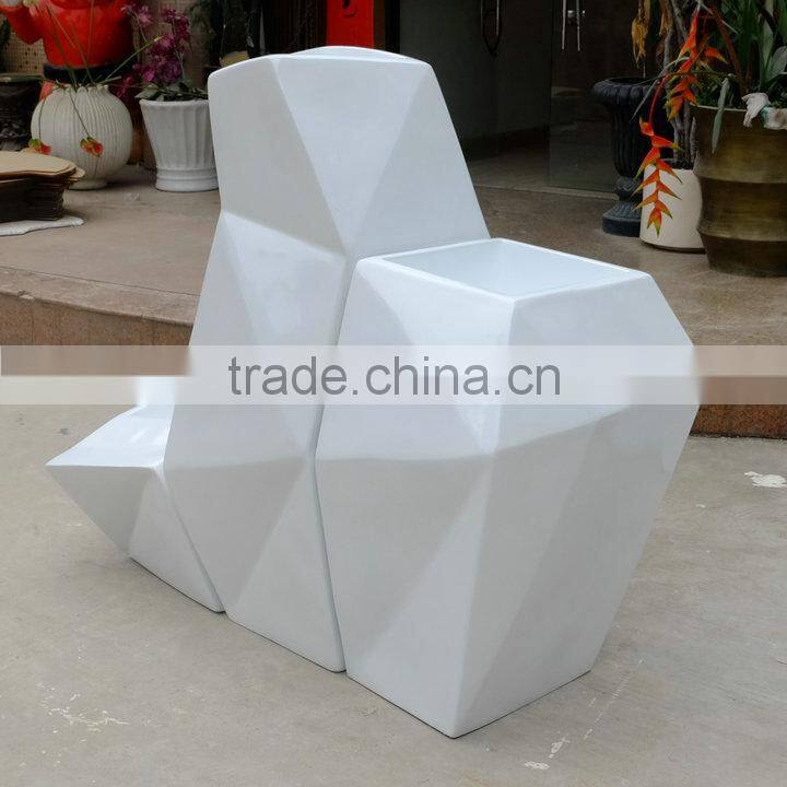 Fashion big fiberglass planter pot