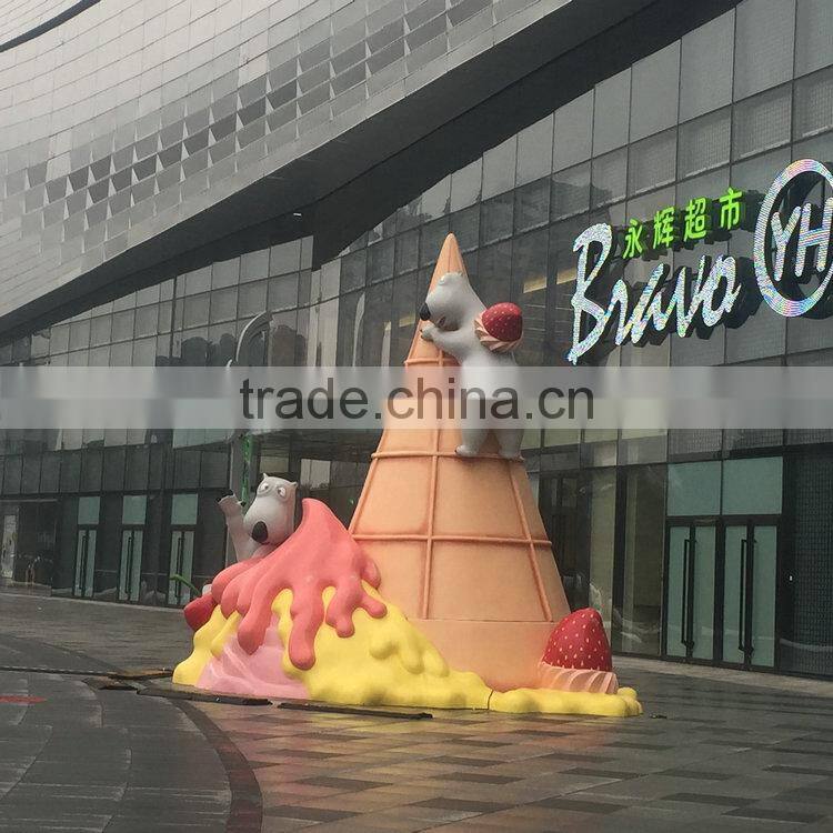 Fiberglass giant ice cream sculpture