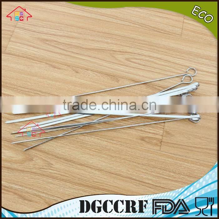 NBRSC 12-inch Stainless Steel Barbecue Skewers, Kebab Kabob Grilling BBQ Stick Skewers Set of 12