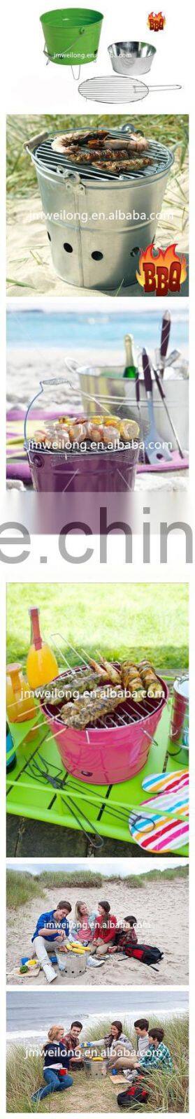 Eco-Friendly Metal Easily Portable Bucket Household BBQ Grill