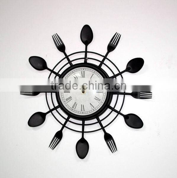 Metal kitchen wall clock