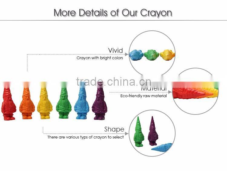 Wholesale School Stationery 6 PK Garden Monster Oil Crayon
