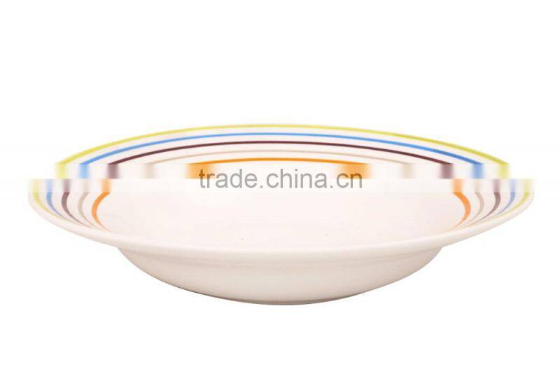 2014 lastest fashion decal handpainting ceramic stoneware bowl for promotion manufacture