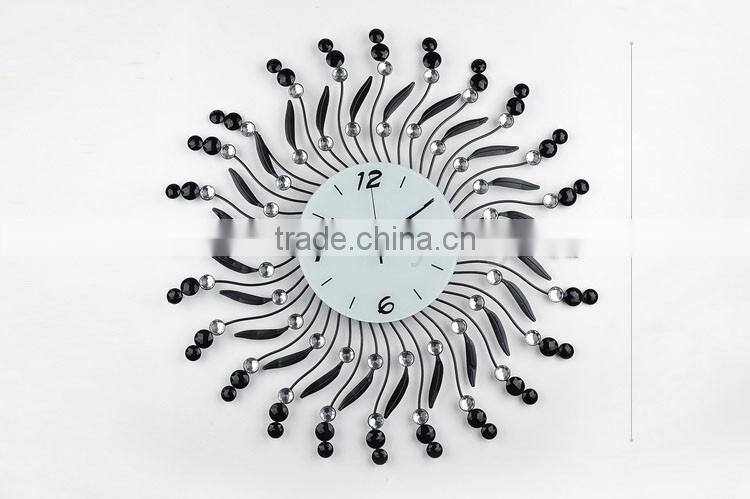 2016 european style home decration diy metal wall clock