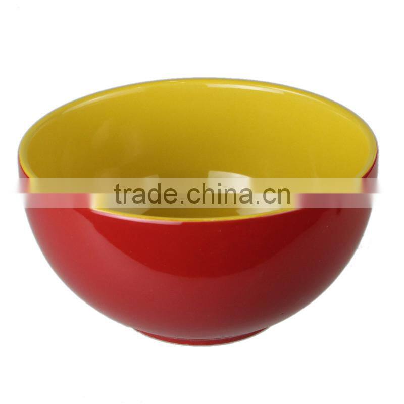 7.5"personalized colorful big ceramic bowl