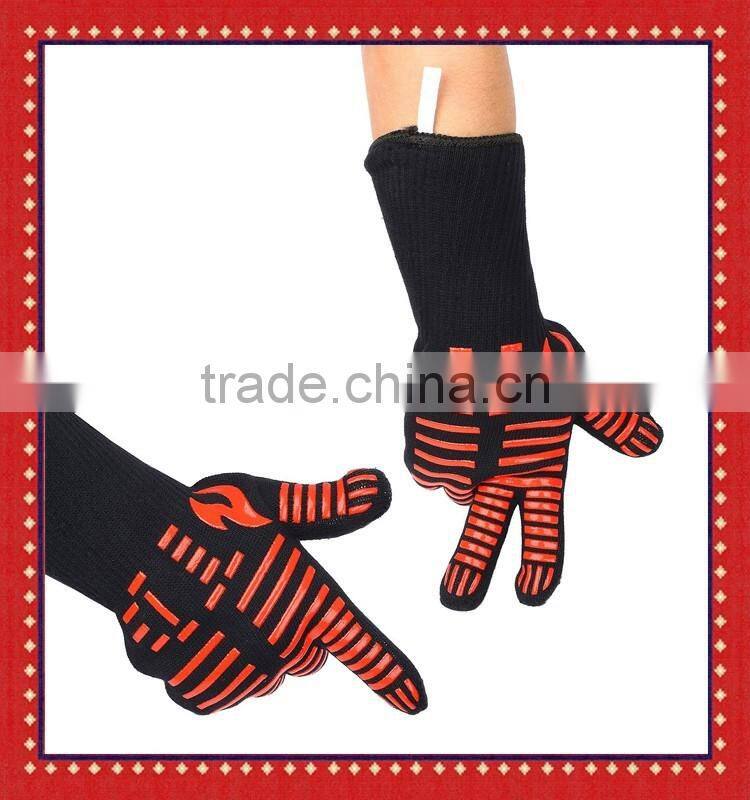 BBQ Grilling Cooking Gloves,932F Extreme Heat Resistant Gloves, Grill Oven Mitts