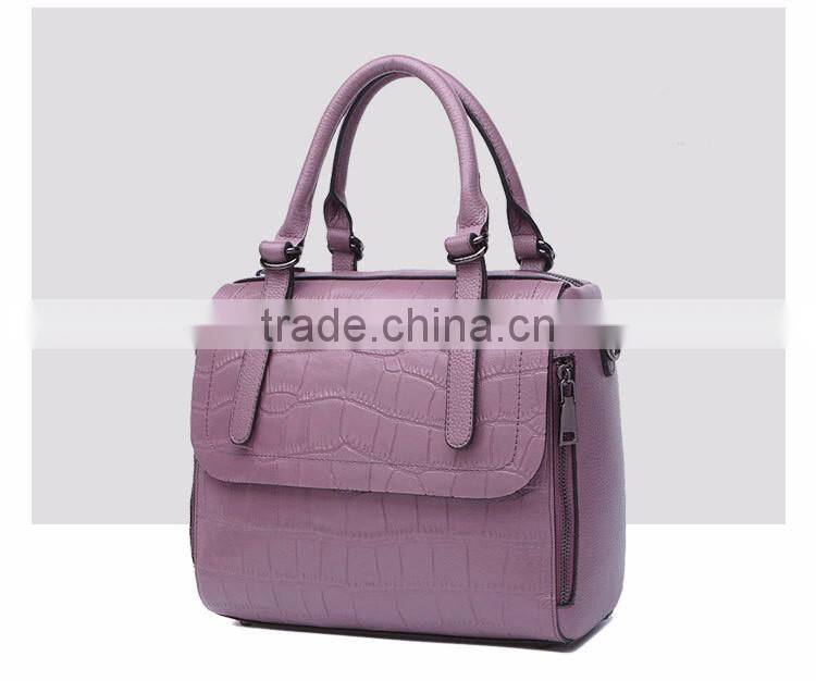 2016 ladies fashion handbag crocodile tote bag pu leather bags