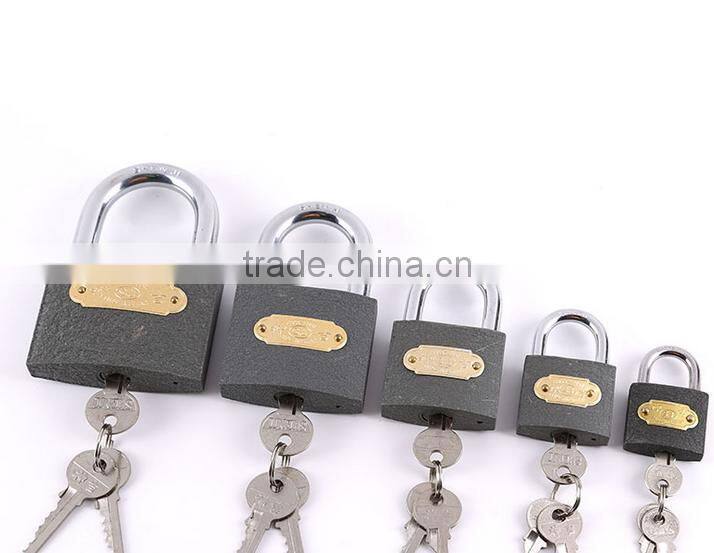 Professional produce top security iron safety padlock in all sizes with threes keys