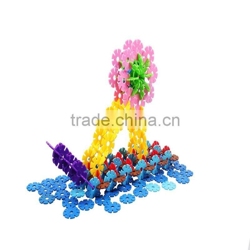 Colorful plastic connecting snowflake toys