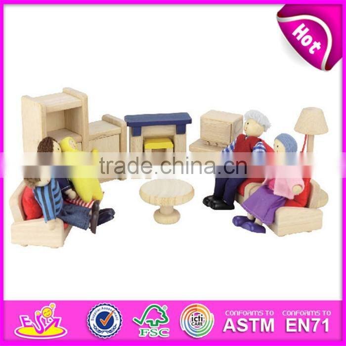 2016 New fashion baby wooden toy doll crib W06B018