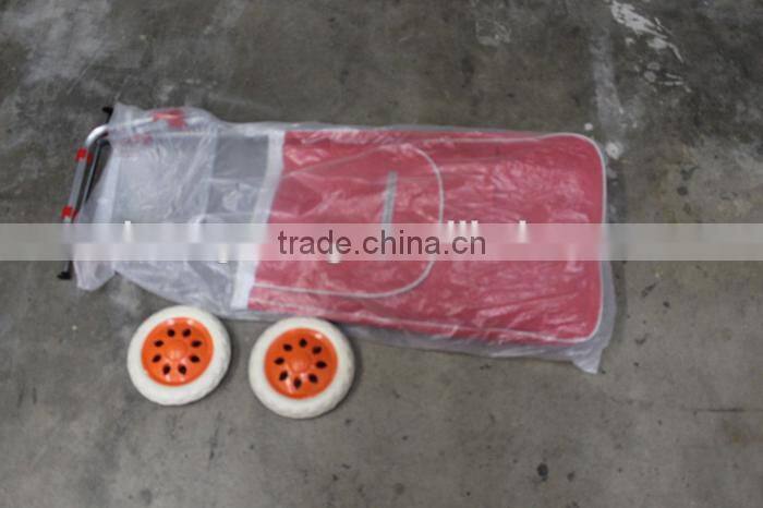 Household Essentials Rolling Shopping Cart with Royal Blue Bag