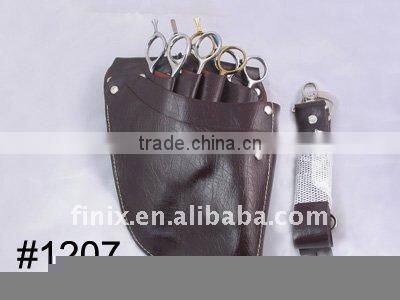 High Quality Wine-Red Color Leather Scissor Holster