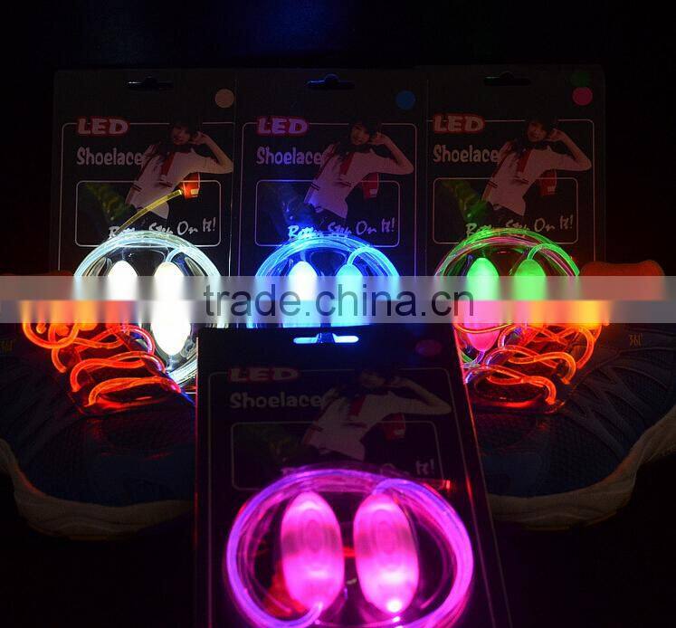 New Party Decorations Colorful flashing LED shoelaces light up LED shoelaces with battery wholesale