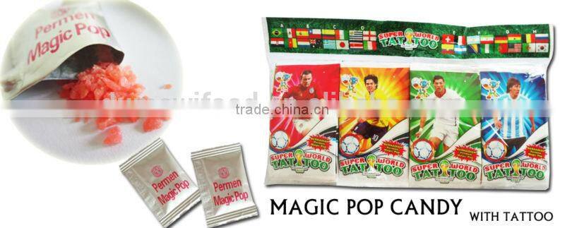 Soccer World Cup Popping Candy Strawberry Flavor