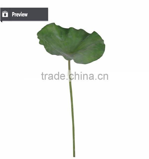 Artificial PU green lotus leaf for floral arrangement and garden decoration