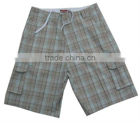 Style 1021 In-Stock Yarn-dyed Men's Check Bermuda Check Shorts