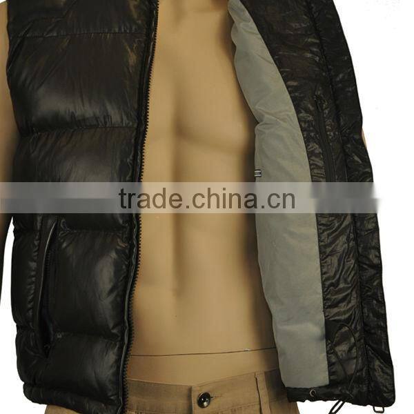 mens polyester winter vest quilt coat sleeveless garment