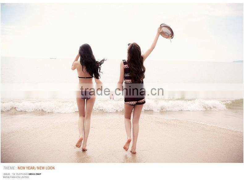 Women custom sexy swimwear swimsuit three pieces