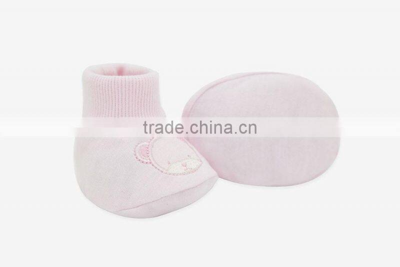Wholesale Baby Product Lovely Beer Embroidered Organic Cotton Fancy Baby Sock