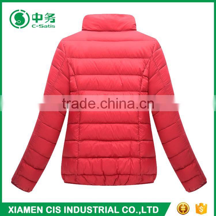 Ximen CIS New Product Winter Comfortable Keep Warm Ladies Red Down Jacket