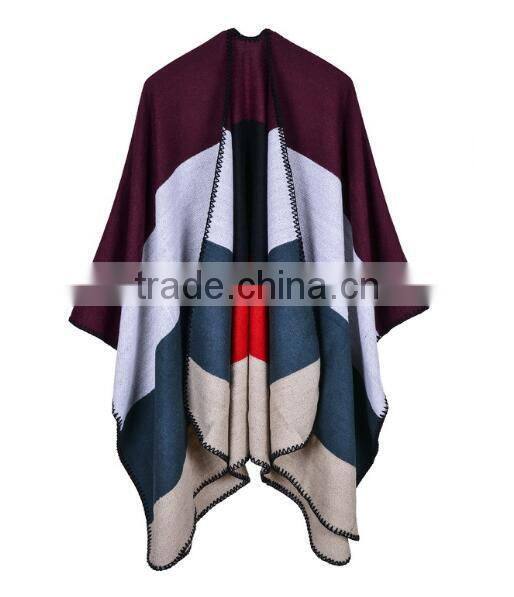 Latest fashion stripe 2 colorways ladies pashimina shawl