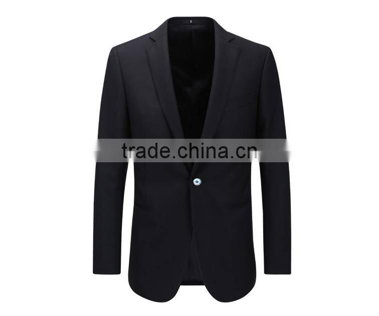 Latest Custom Design Best Brand Men'S 1 Button Black Coat Pant Men Suit