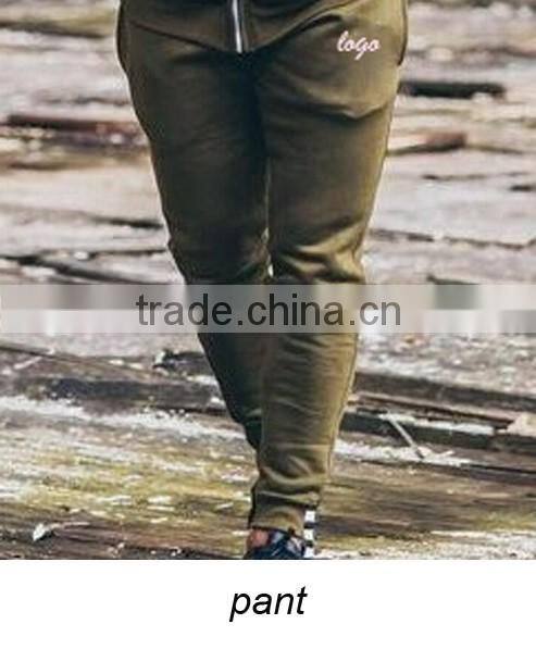 100% cotton gym tracksuit mens slim fit tracksuits custom your own
