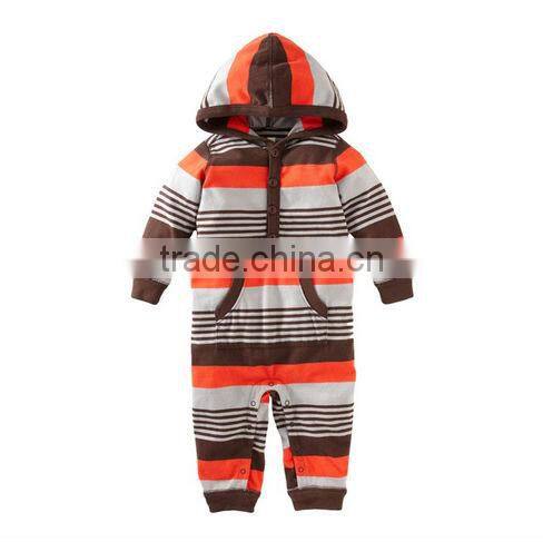 china factory cheap baby clothes with hood striped for boy