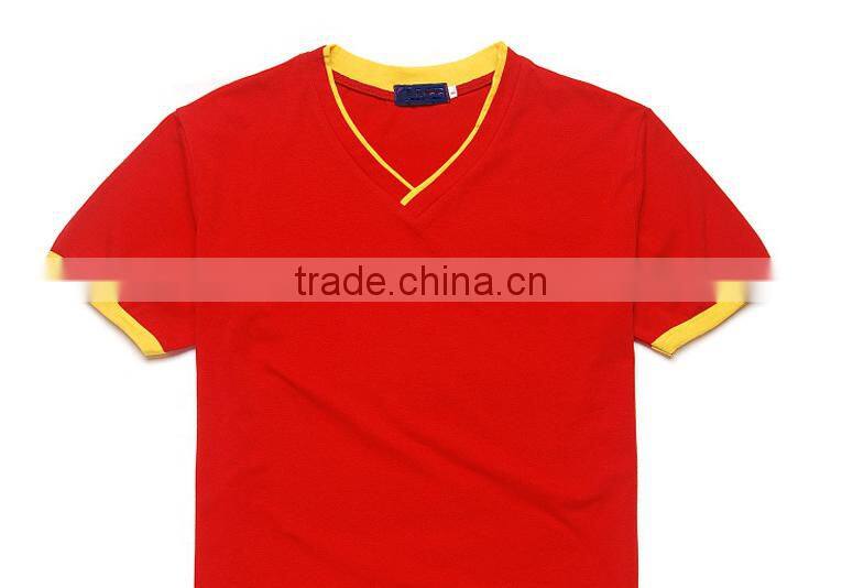 wholesale short sleeve custom polo V-neck t-shrts for summer
