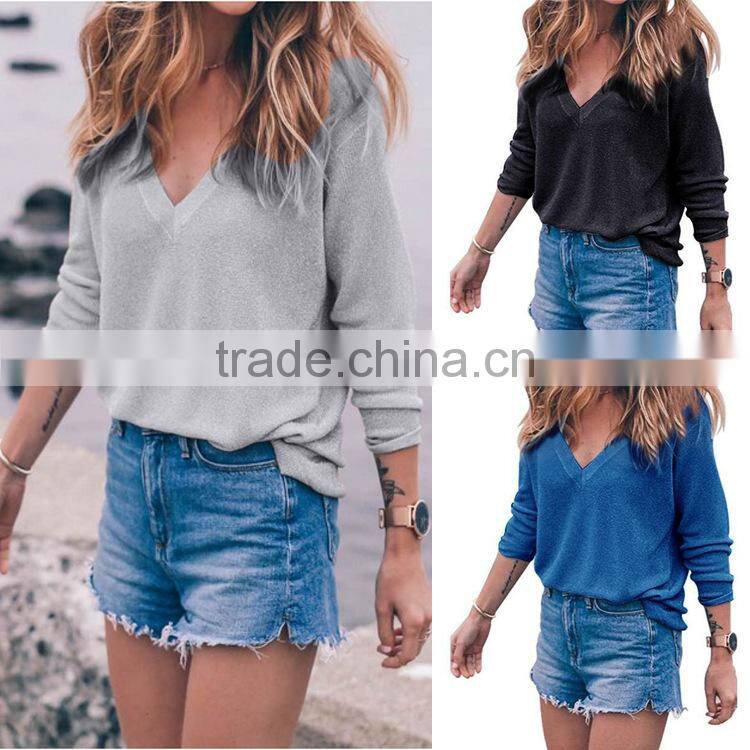 New Fashion Spring Fall Women Casual Flared Blouse T-shirt Tops