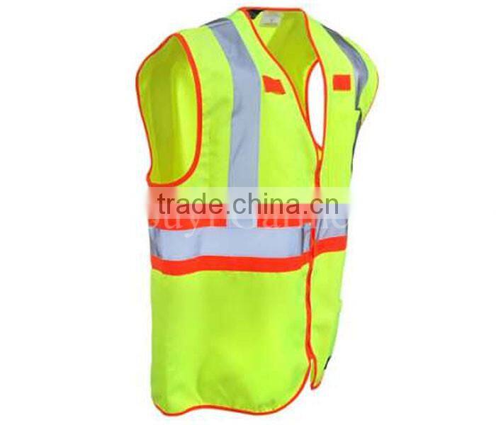 fluorescent hi visibility anti shrink rip-stop workwear vest