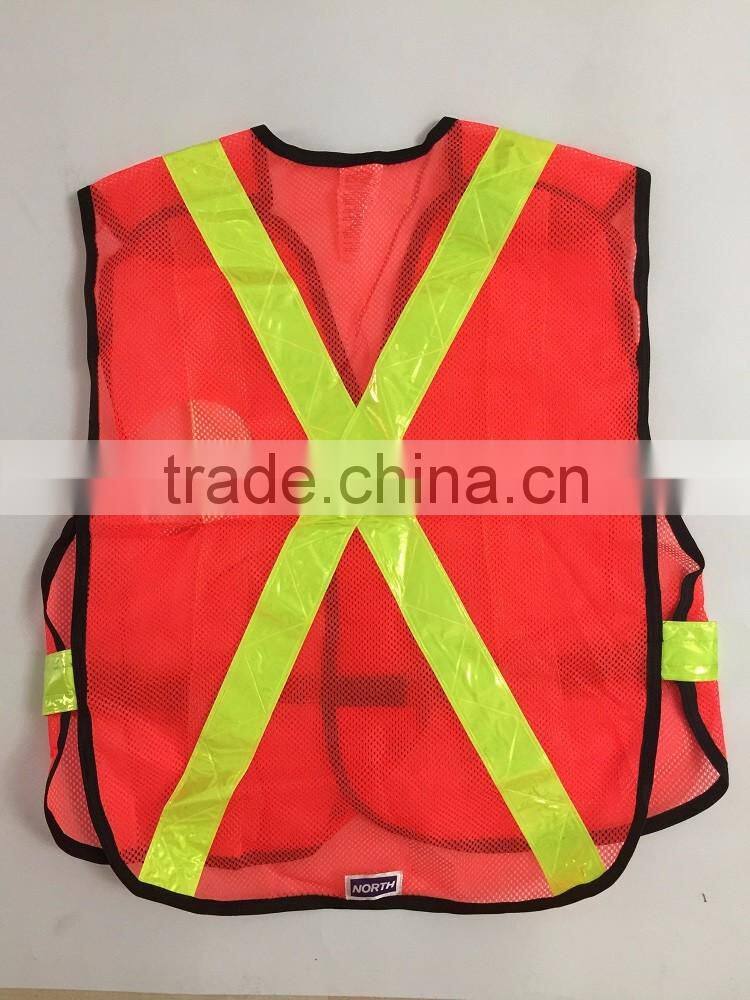 Safety traffic hi visibility reflective safety vest with PVC tapes