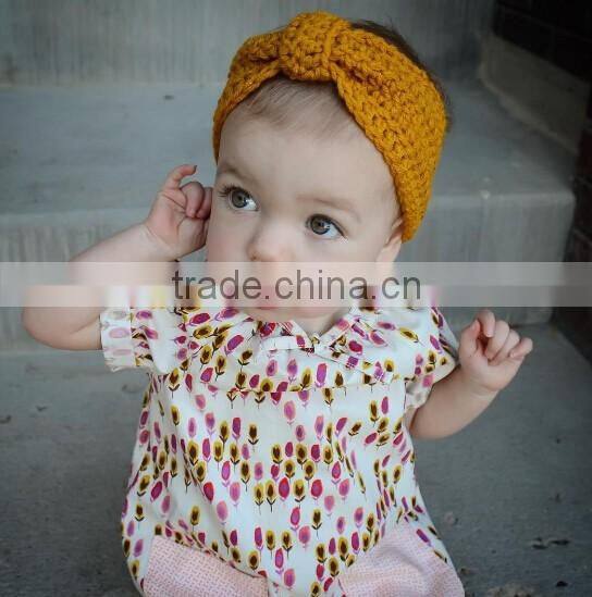 crochet knitting baby headband, baby turban knitting headband