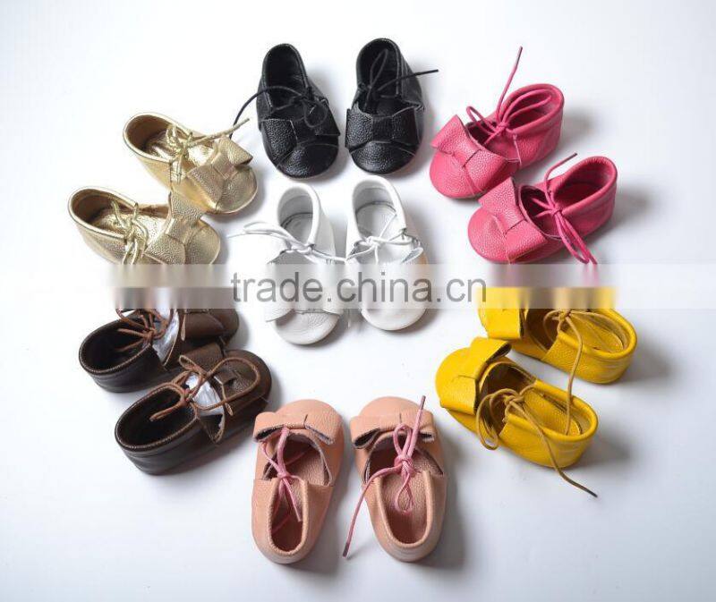 Lace fix leather baby moccasins, baby moccasins with lace