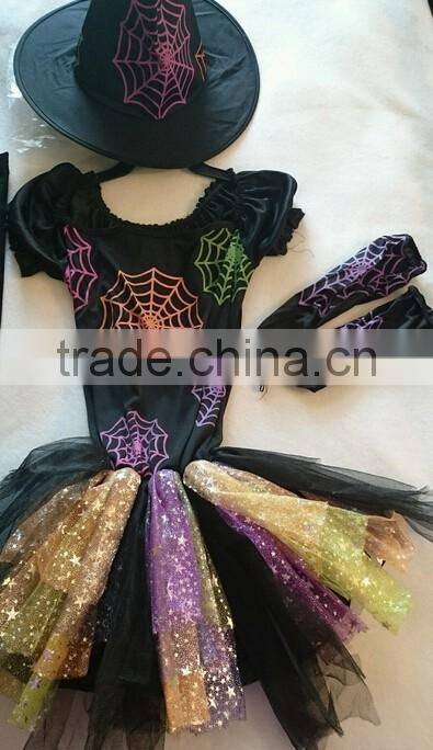 Halloween Children Cosplay Wizard Dress With Hat